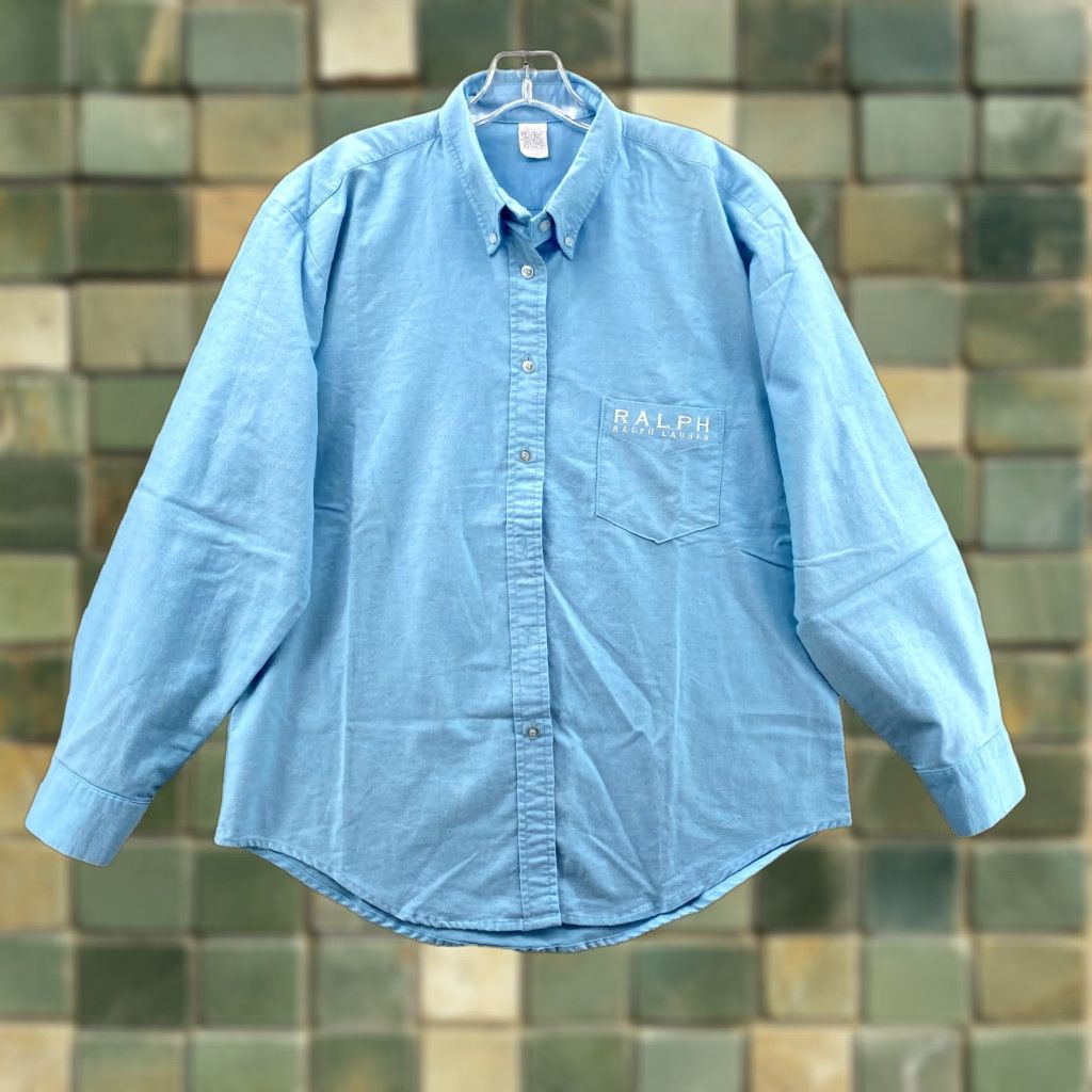 Ralph Lauren Ralph Lauren Shirt Men M/L Blue Cotton Long Sleeve Preppy Pocket Logo 90's Shirt M/L Blue Cotton Long Sleeve Preppy Pocket Logo 90s Mens Size US M / EU 48-50 / 2 - 1 Thumbnail