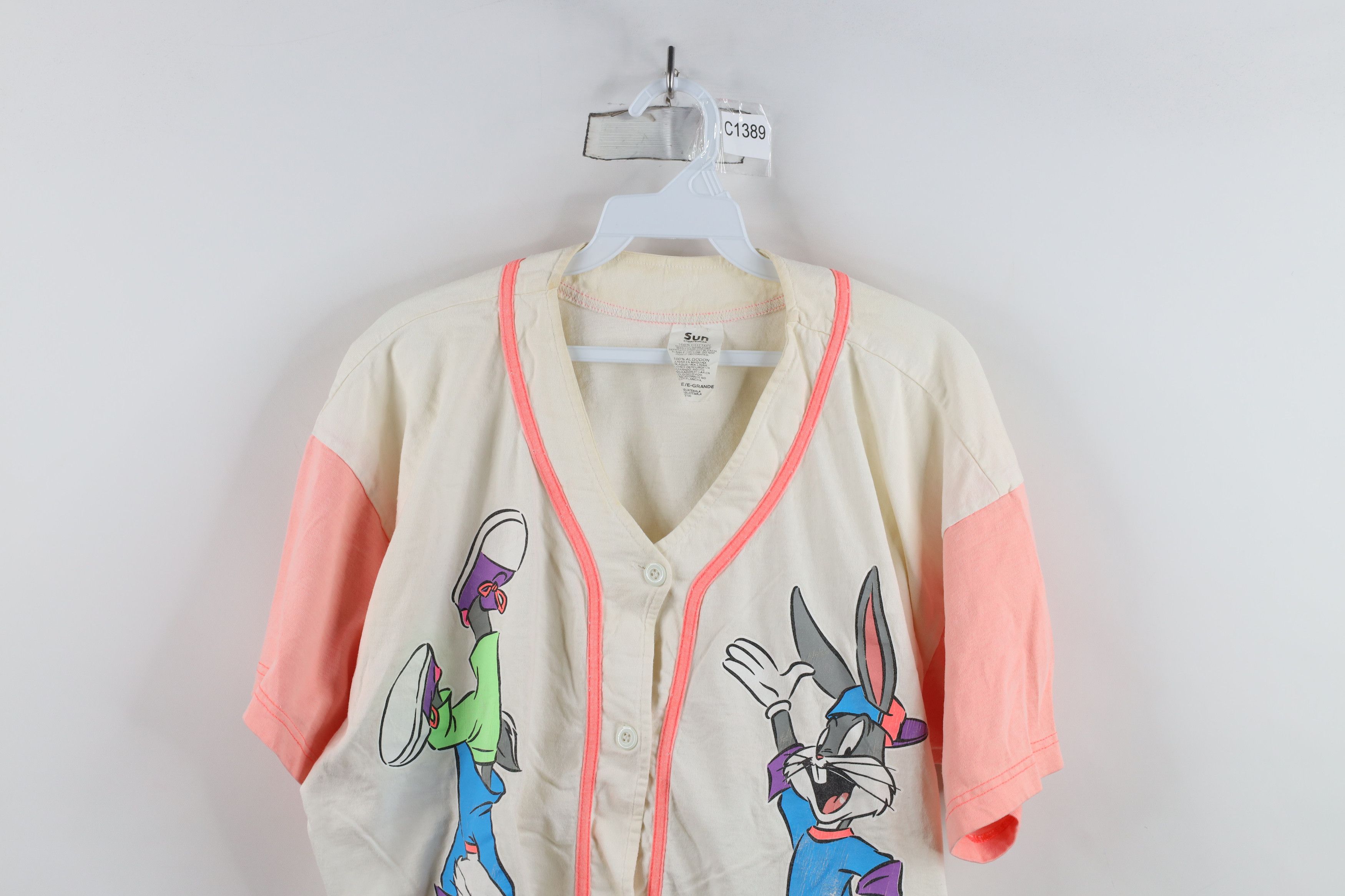 Vintage Vintage 90s Looney Tunes Hop Fresh Prince Baseball Jersey Size US XL / EU 56 / 4 - 2 Thumbnail