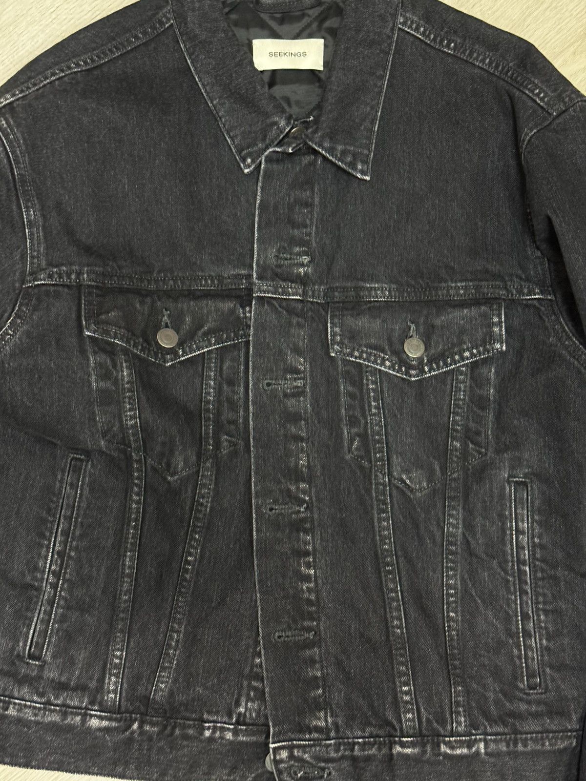 Seekings Seekings Washed Black Denim Jacket — First Season — Like New Size US M / EU 48-50 / 2 - 2 Thumbnail