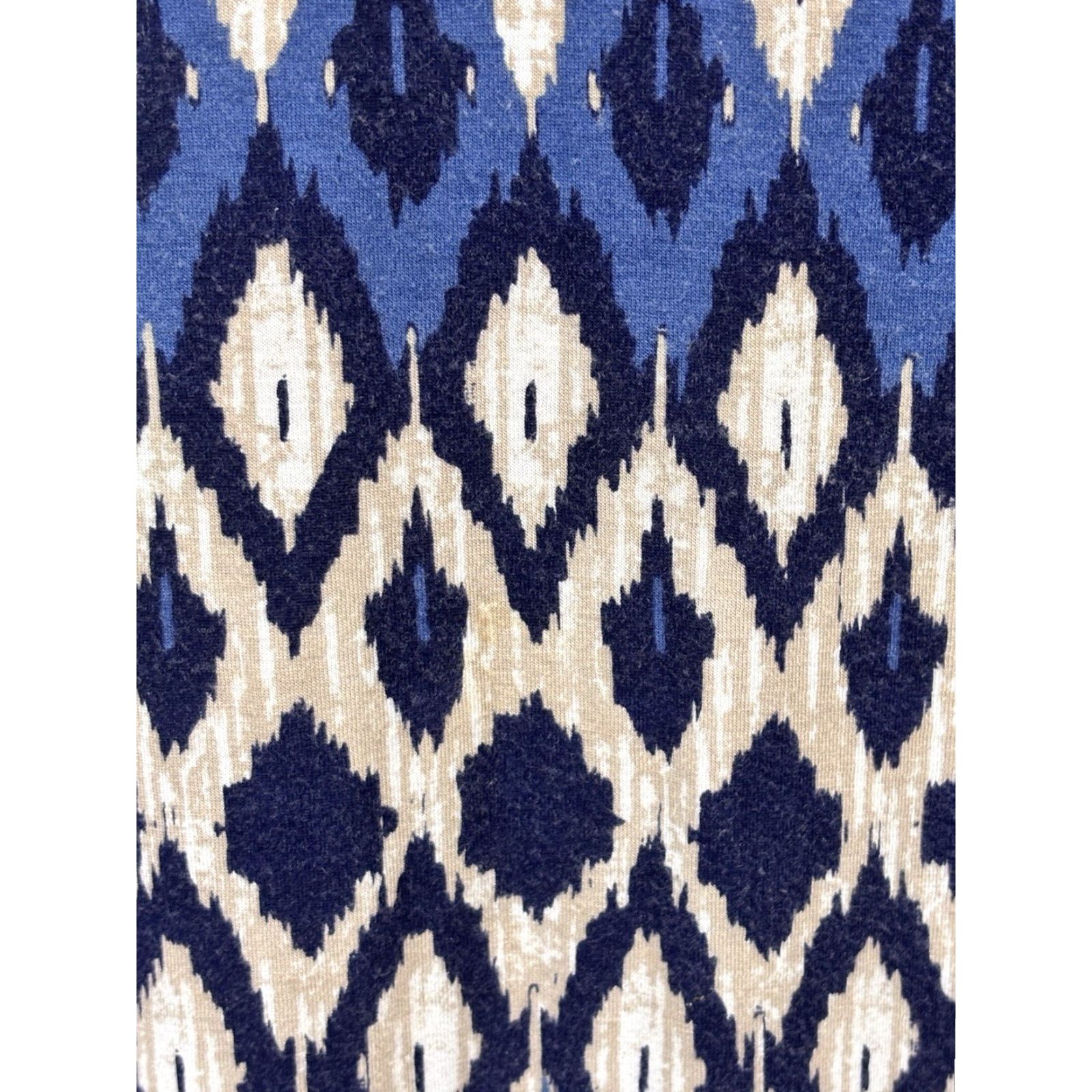 Vintage VINTAGE Max Studio Maxi Skirt Women’s Blue Geometric Boho Stretch Long S Regular Womens Size 28" / US 6 / IT 42 - 3 Thumbnail