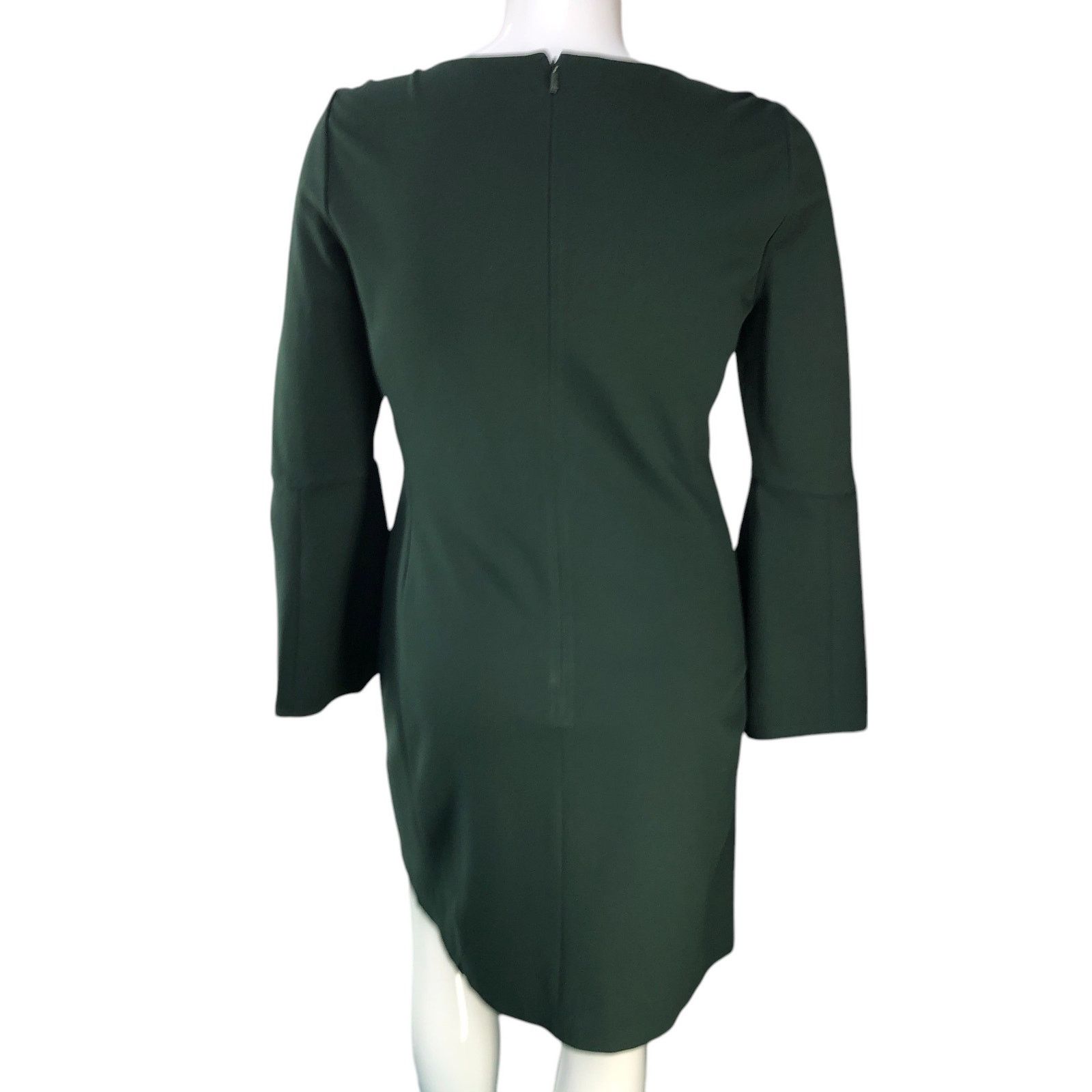 Lafayette 148 Size L Dress Flare Sleeve Round Neck POCKETS
