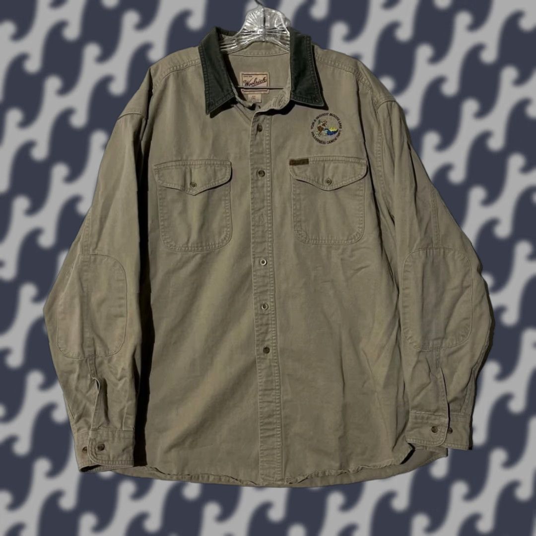 Vintage VINTAGE Woolrich Original Wilderness Trips Flannel Button Down Shirt 2XL Men Beige Long Sleeve Shirts Mens 2XL Size US XXL / EU 58 / 5 - 1 Thumbnail