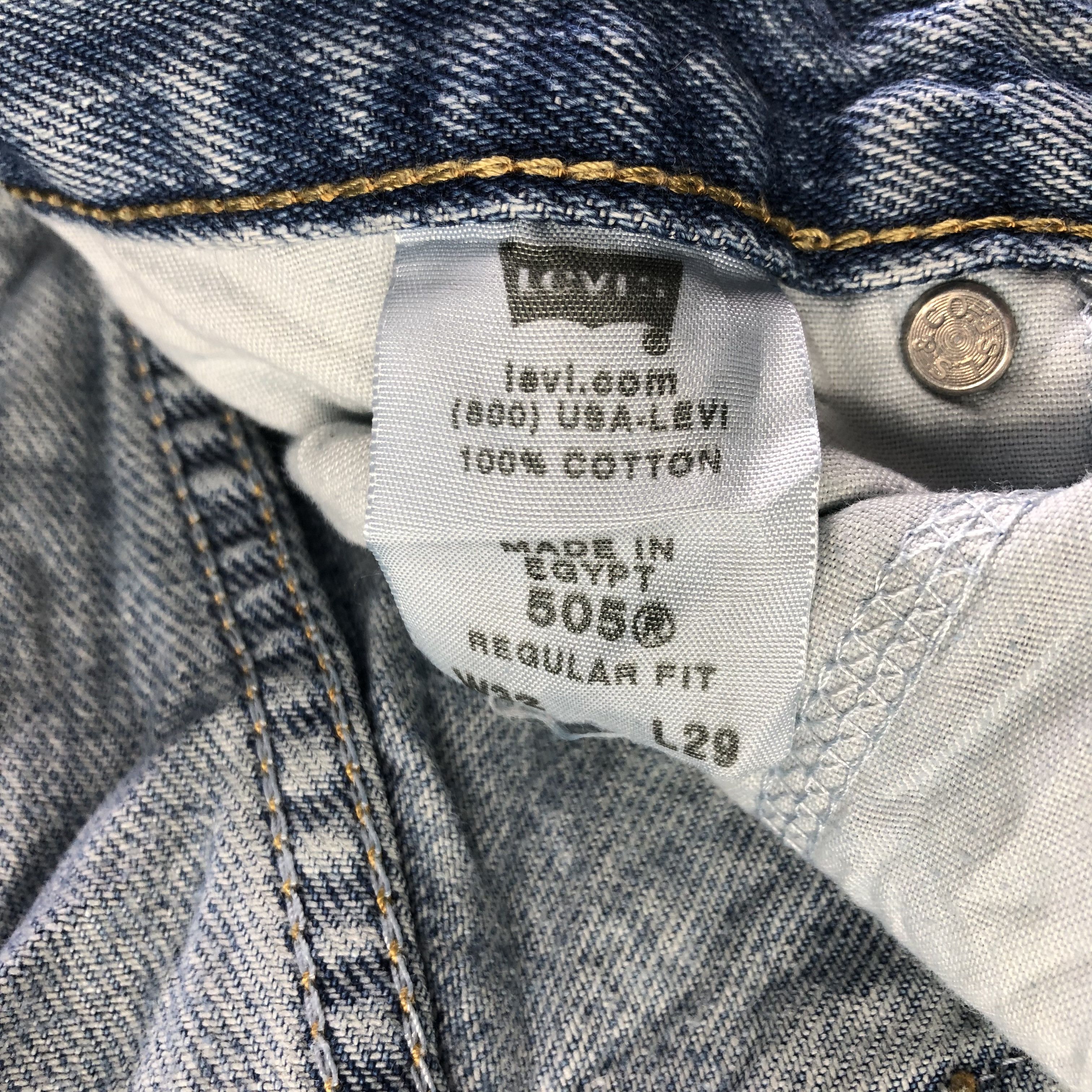 Levi's Vintage Blue Wash Levis 505 Jeans-J4190 Size US 32 / EU 48 - 12 Thumbnail