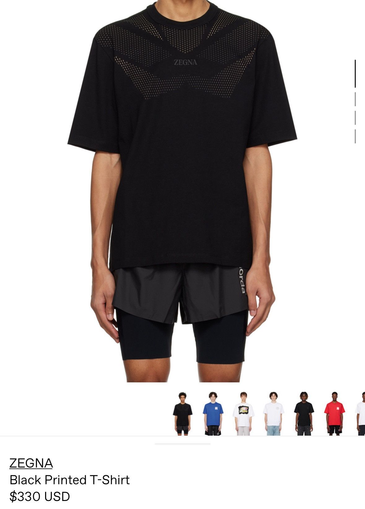 Ermenegildo Zegna ZEGNA Black Printed Technical T-S Size US S / EU 44-46 / 1 - 2 Thumbnail