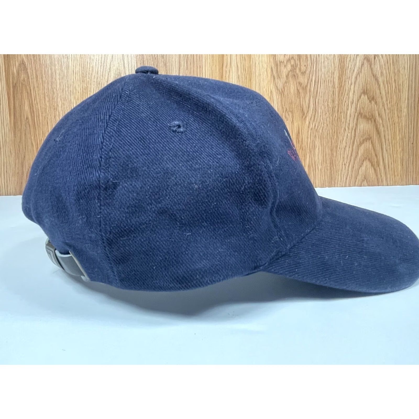 Vintage Kap Hat Adults Walsh Brothers 100 Adjustable Leather StrapBack Cap One Size Fits Blue Leather Baseball Cap Mens Adjustable StrapBack Cap Size ONE SIZE - 6 Thumbnail