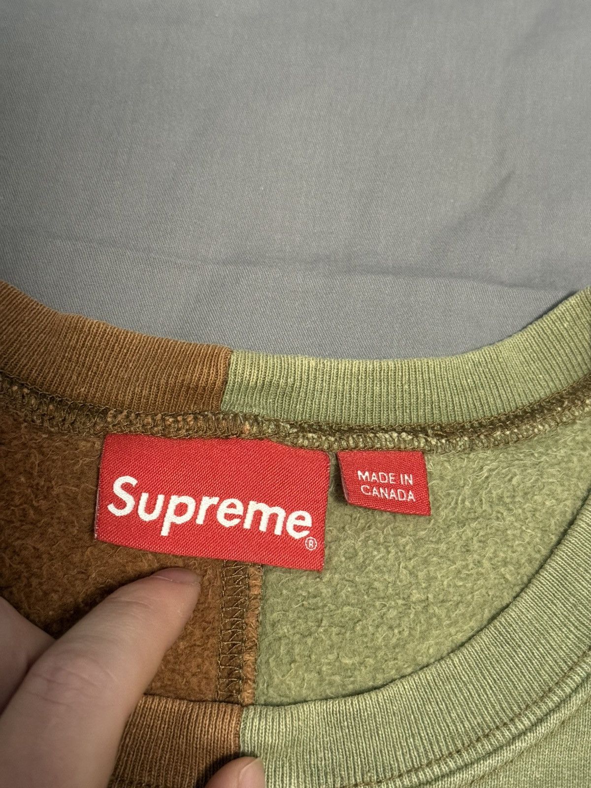 Supreme Supreme arc logo split crewneck Size US M / EU 48-50 / 2 - 3 Thumbnail
