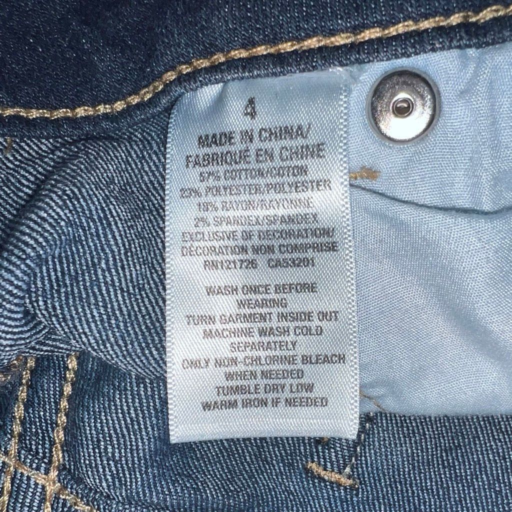 Aeropostale Aeropostale Midi Dark Whiskered Wash Denim Cuffed Shorts Con Size 27" / US 4 / IT 40 - 6 Thumbnail