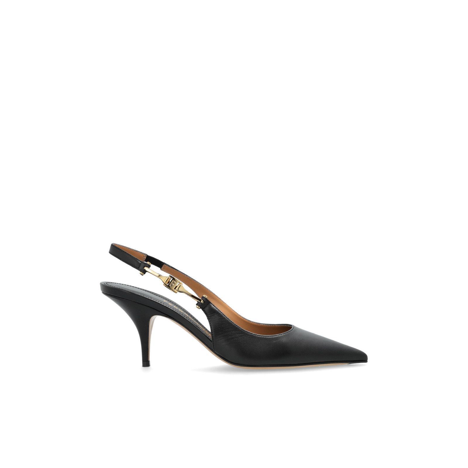 FERRAGAMO Tally Black Leather 85mm Heel Shoes New & Authenti