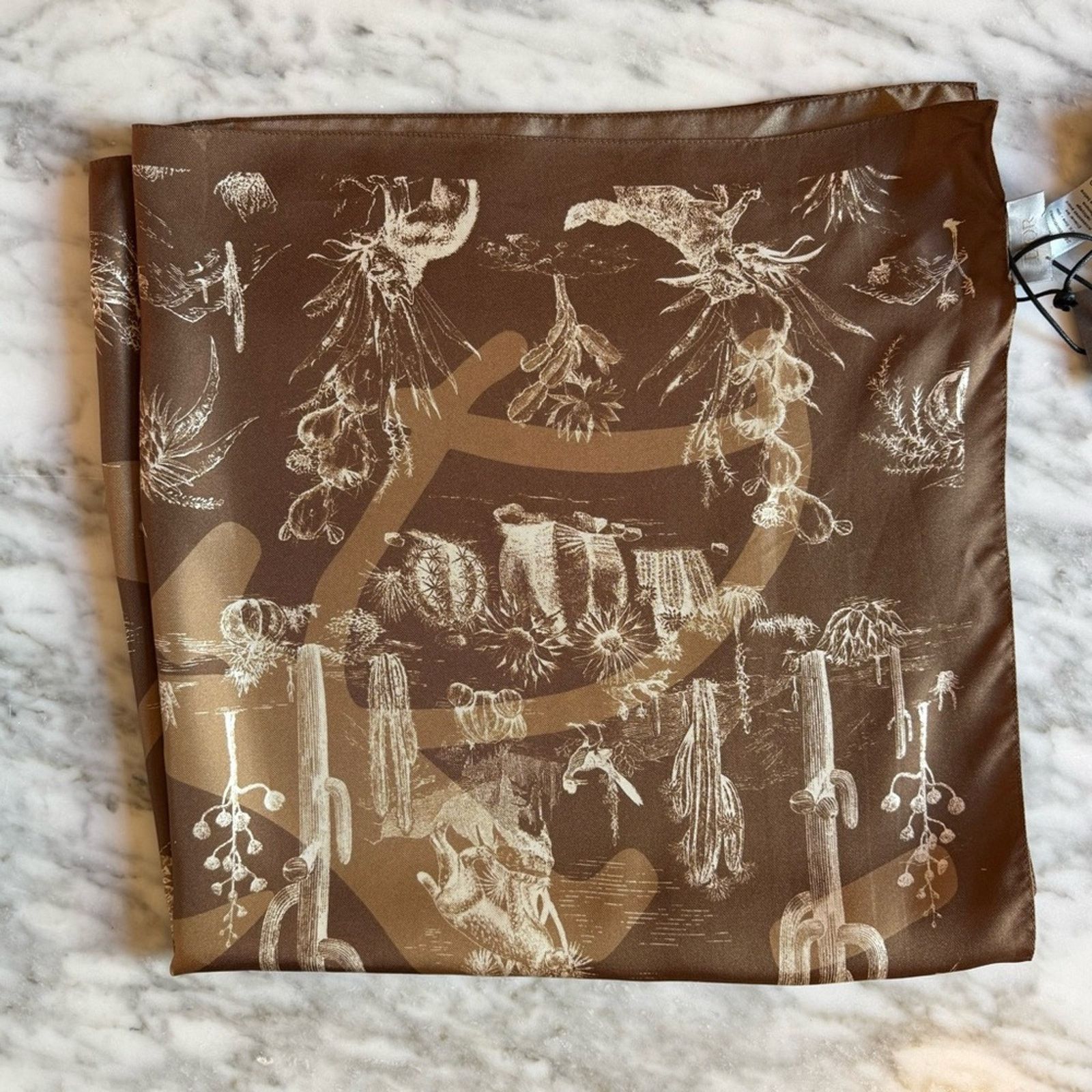 Dior x Cactus Jack Bandana Coffee Brown/White NWT