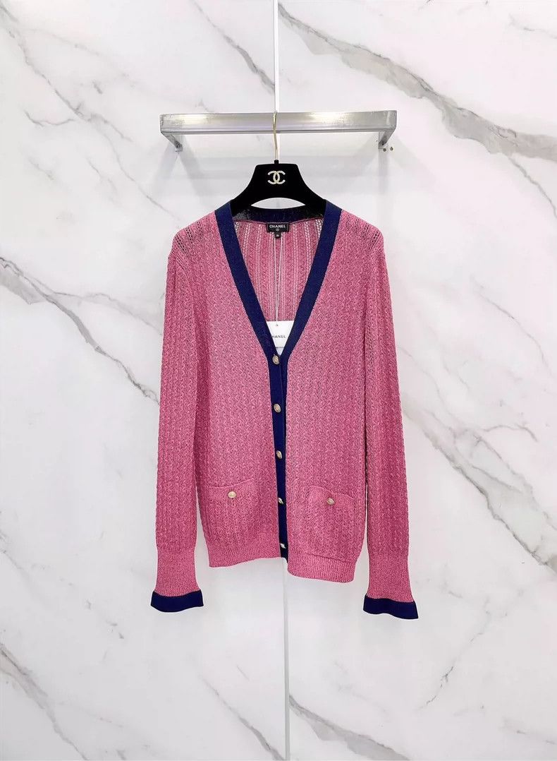 Chanel Chanel Colorblock Cardigan with Buttons-dmc Size US S / EU 44-46 / 1 - 1 Thumbnail