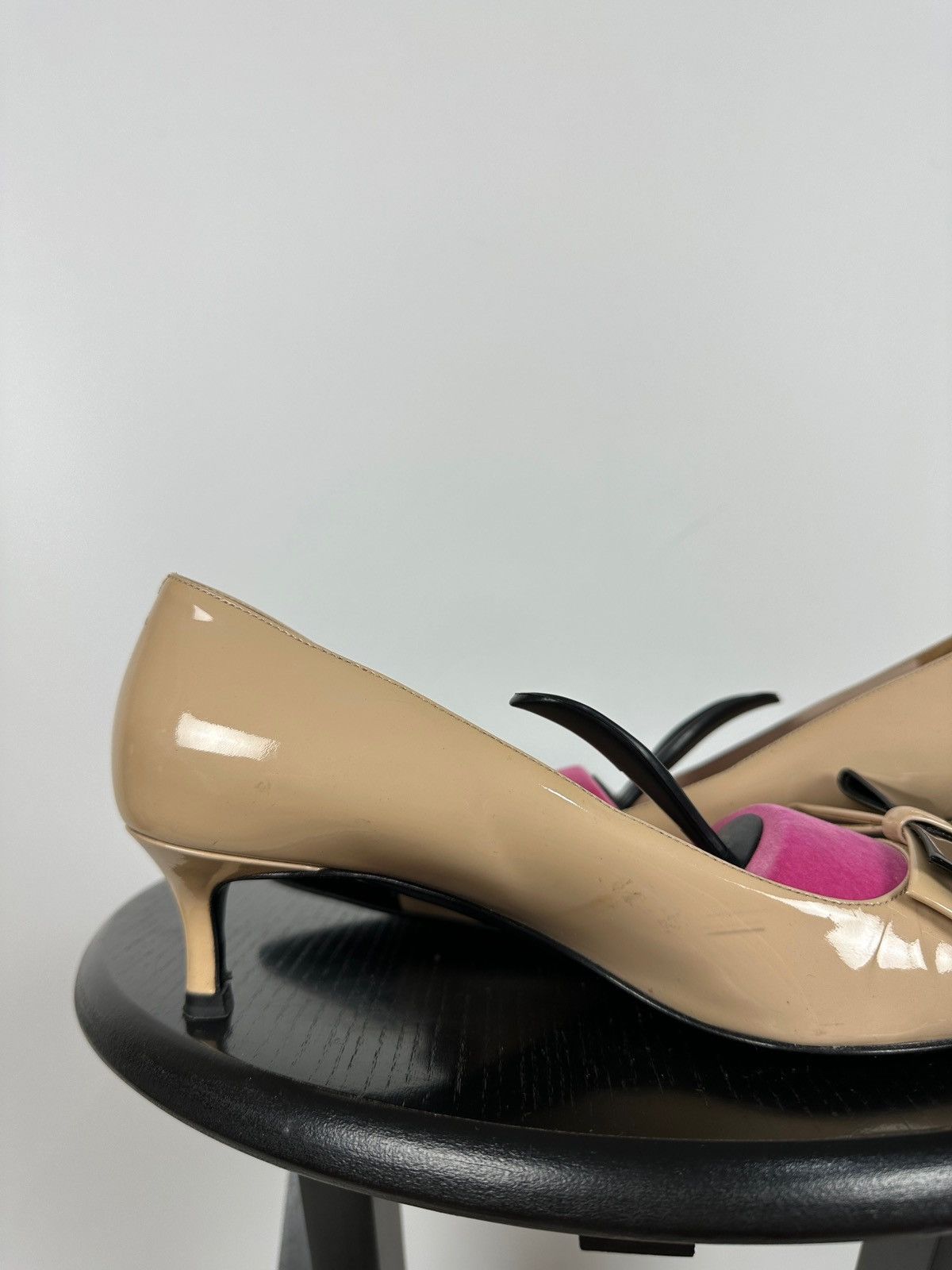 Miu Miu Miu Miu Patent Leather Bow Kitten Heels Size US 6 / IT 36 - 17 Thumbnail