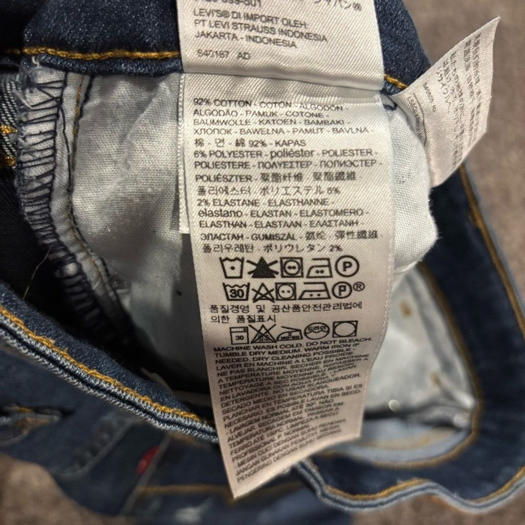 Levi's Levi's Blue Denim 711 Skinny Jeans Size 26" / US 2 / IT 38 - 7 Thumbnail