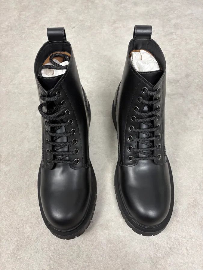 Givenchy AW2023 Givenchy Black Leather Combat Boots by Matthew Williams Size US 12 / EU 45 - 4 Thumbnail