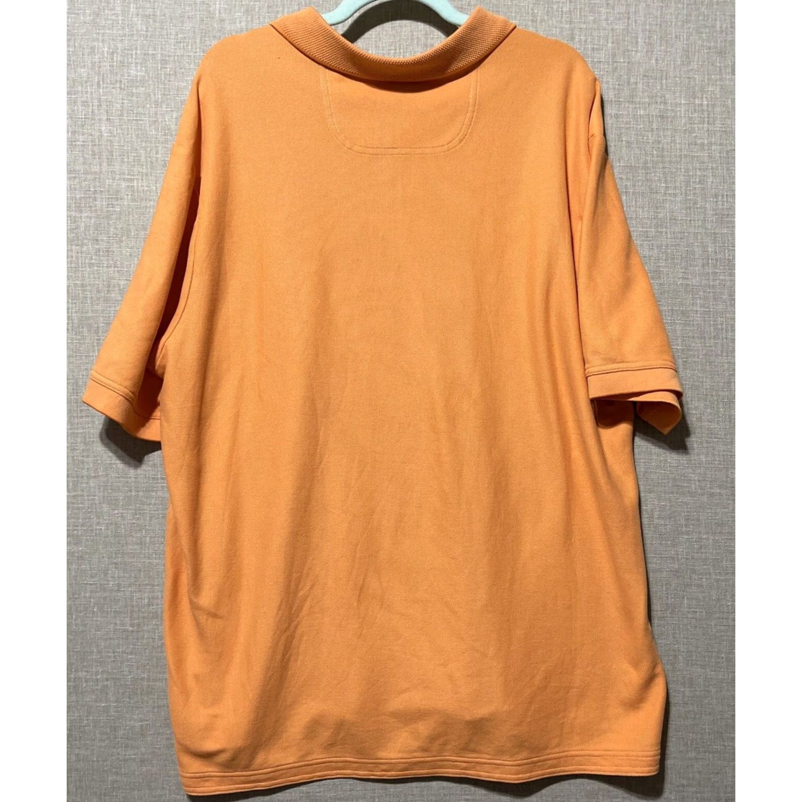 Tommy Bahama Tommy Bahama Polo Shirt Mens 2XL Orange Supima Cotton Poly Golf Coastal Size US XXL / EU 58 / 5 - 2 Thumbnail