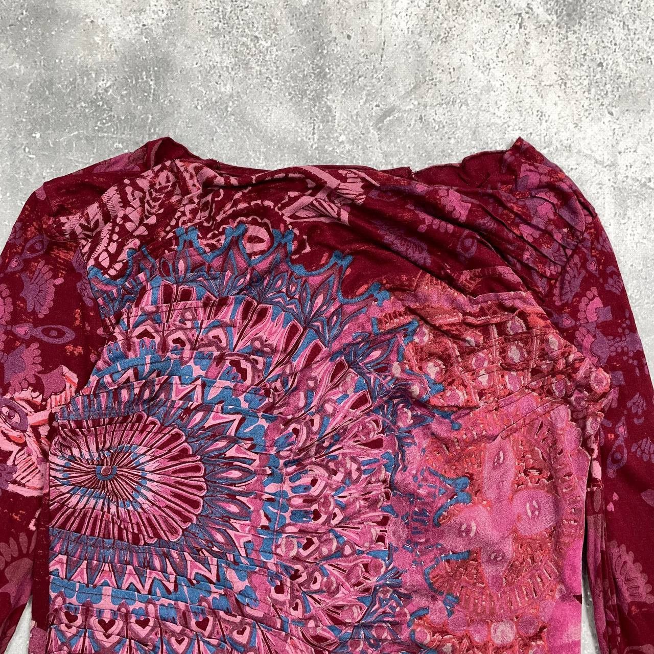 Desigual Desigual Y2K Long Sleeve Top Women’s Red/ Pink Size S Size S / US 4 / IT 40 - 4 Thumbnail