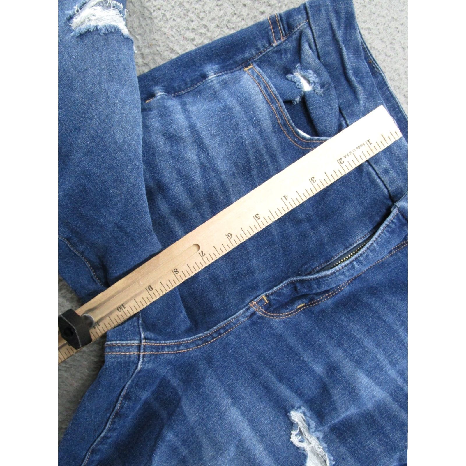 American Eagle Outfitters American Eagle Outfitters Dream Jeans Jegging Jeans Size 6 Short Distressed Blue Denim Cotton Blend 5-Pocket Women Boys Mens Size 28" / US 6 / IT 42 - 7 Thumbnail