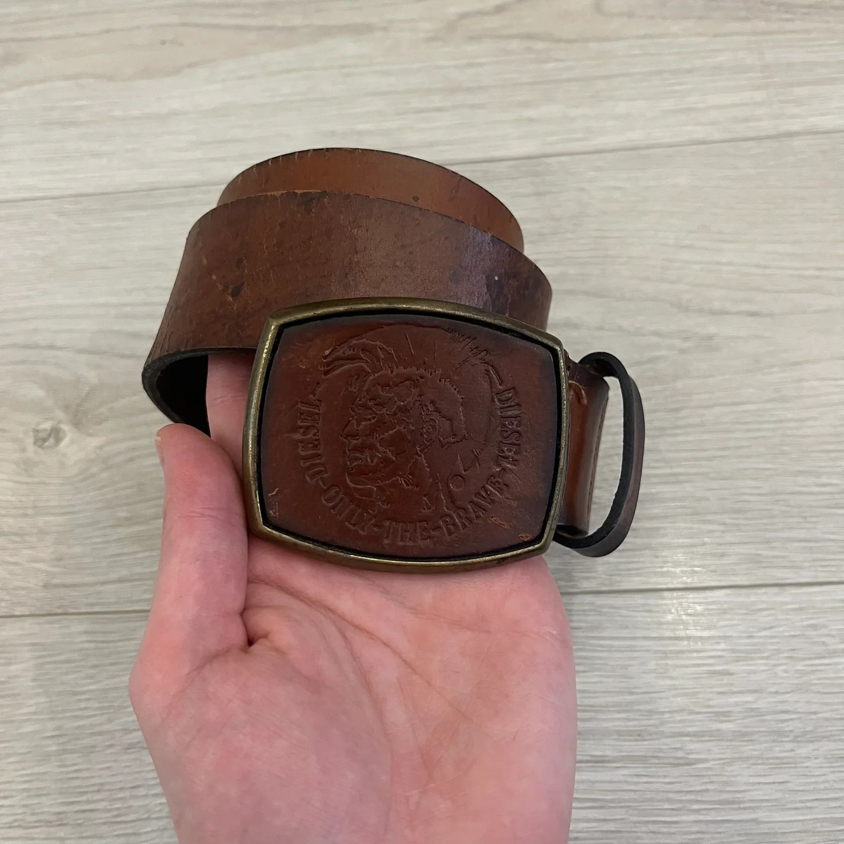 Diesel Diesel 'Only The Brave' Leather Belt Size ONE SIZE - 1 Thumbnail