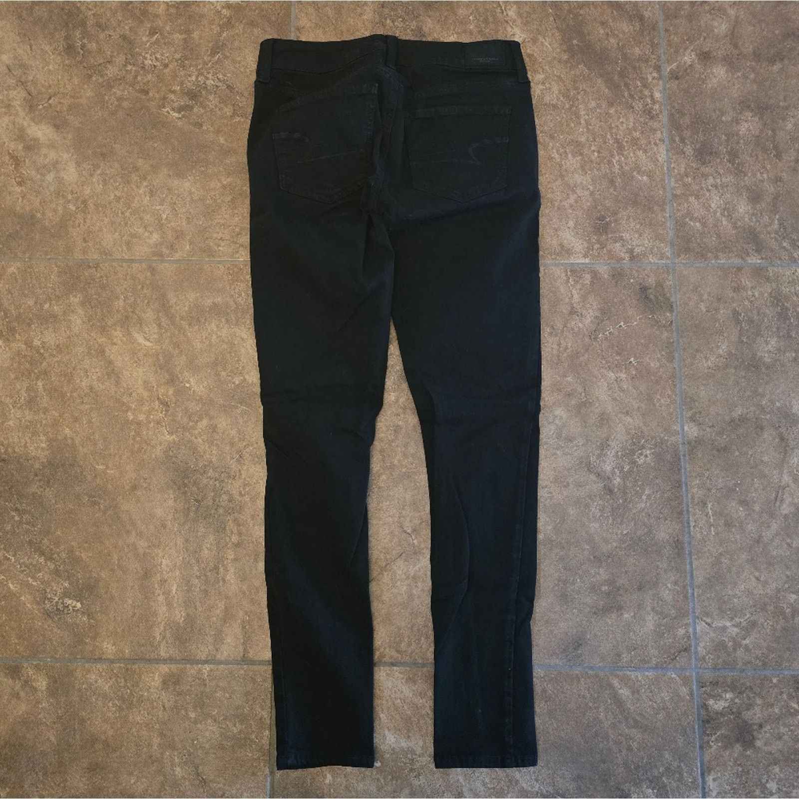American Eagle Outfitters Black Distressed AEO Skinny Jean Size 27" / US 4 / IT 40 - 2 Thumbnail