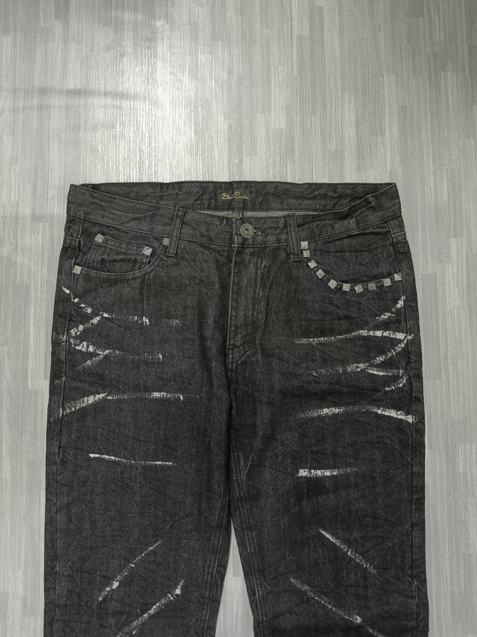 Japanese Brand FLARE BLACK CROWN SPLATTED DENIM PANTS Size US 33 - 4 Thumbnail