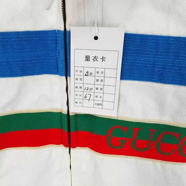 Gucci Gucci Letter stripe zipper casual denim jacket 2504-Nextarr Size US M / EU 48-50 / 2 - 6 Thumbnail