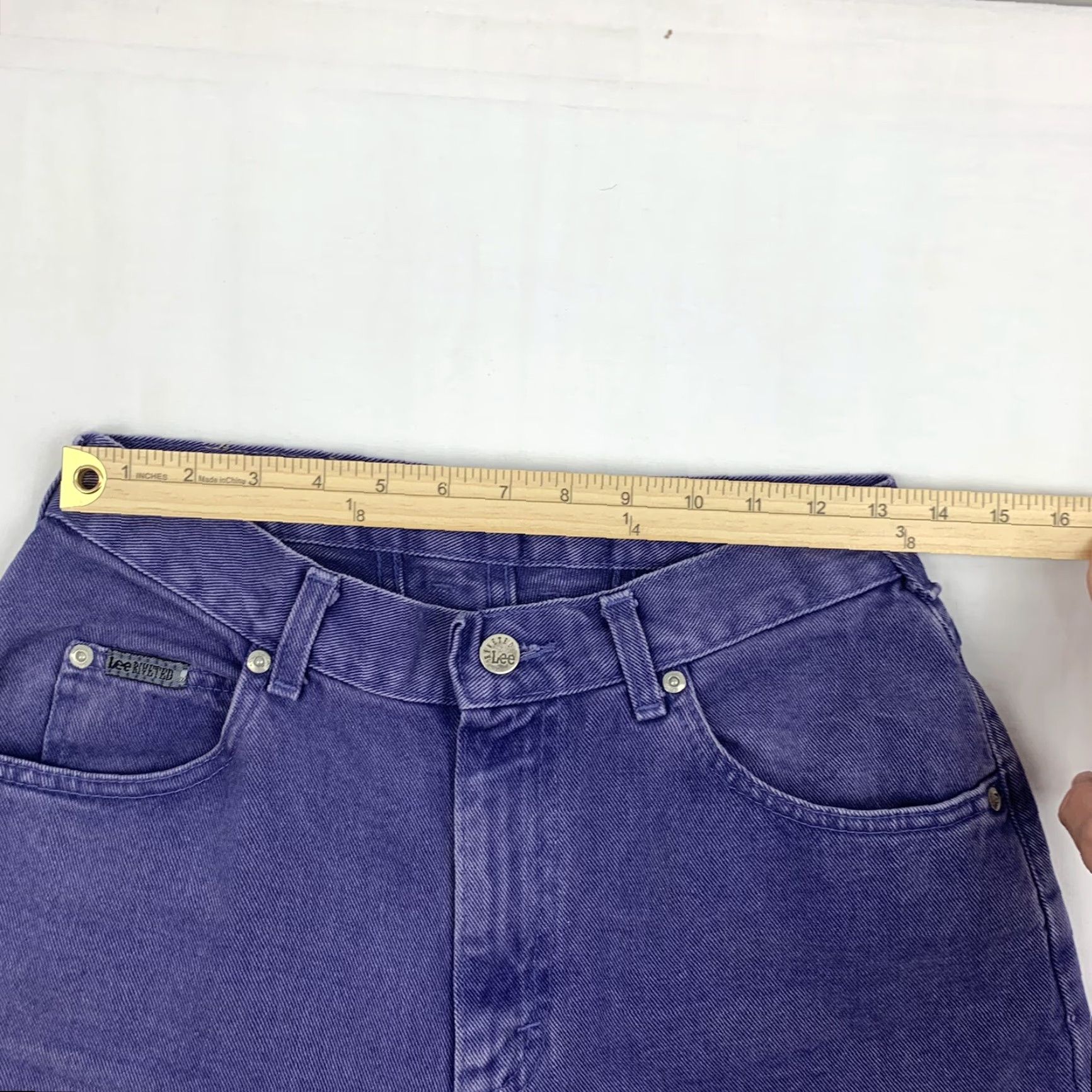 Lee VINTAGE Lee Jeans Womens 8 Medium Blue Straight Leg Pants 90s Faded USA Size 30" / US 8 / IT 44 - 6 Thumbnail