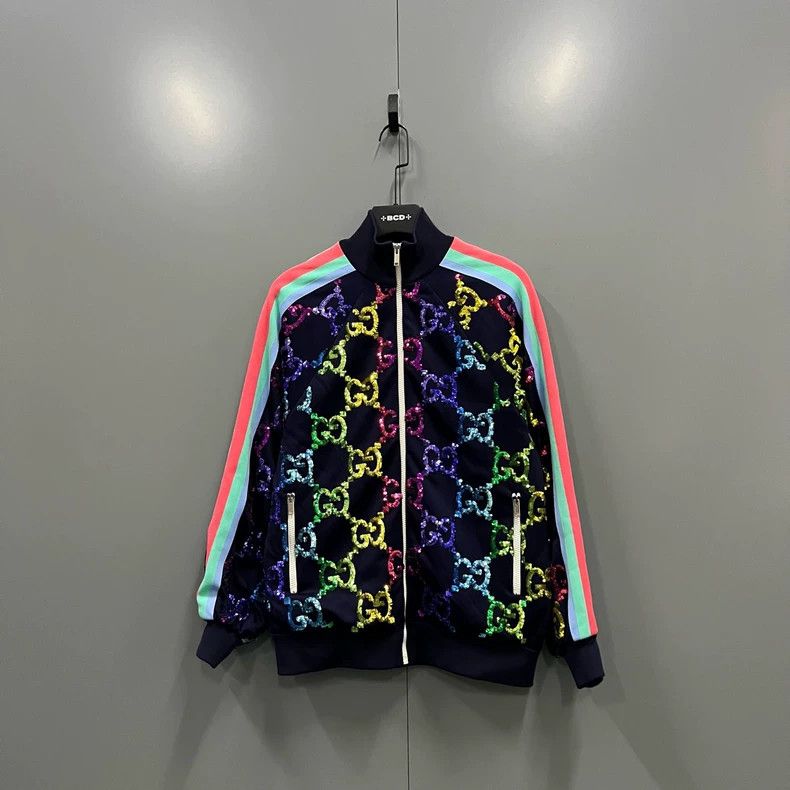 Gucci GG sequin full print zipper jacket 2501-Nextarrow