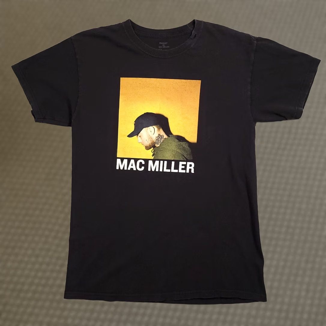 Vintage Mac Miller Shirt Mens Medium Black Graphic Side Profile Spell Out Hip Hop Flaw Size US M / EU 48-50 / 2 - 1 Thumbnail