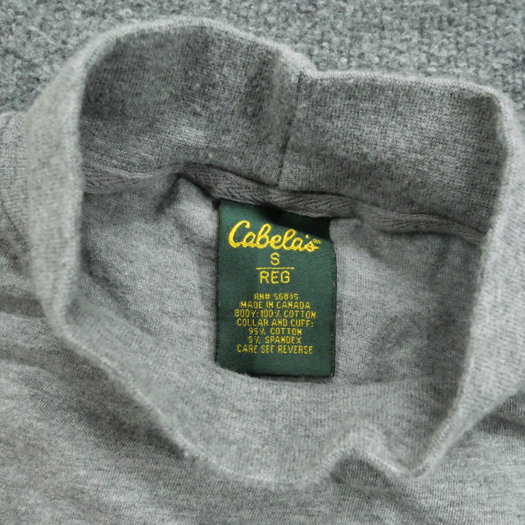 Vintage VINTAGE Cabela's Shirt Mens Small Grey Undershirt Out Doors Hiking Mock Neck Shirt Size US S / EU 44-46 / 1 - 4 Thumbnail