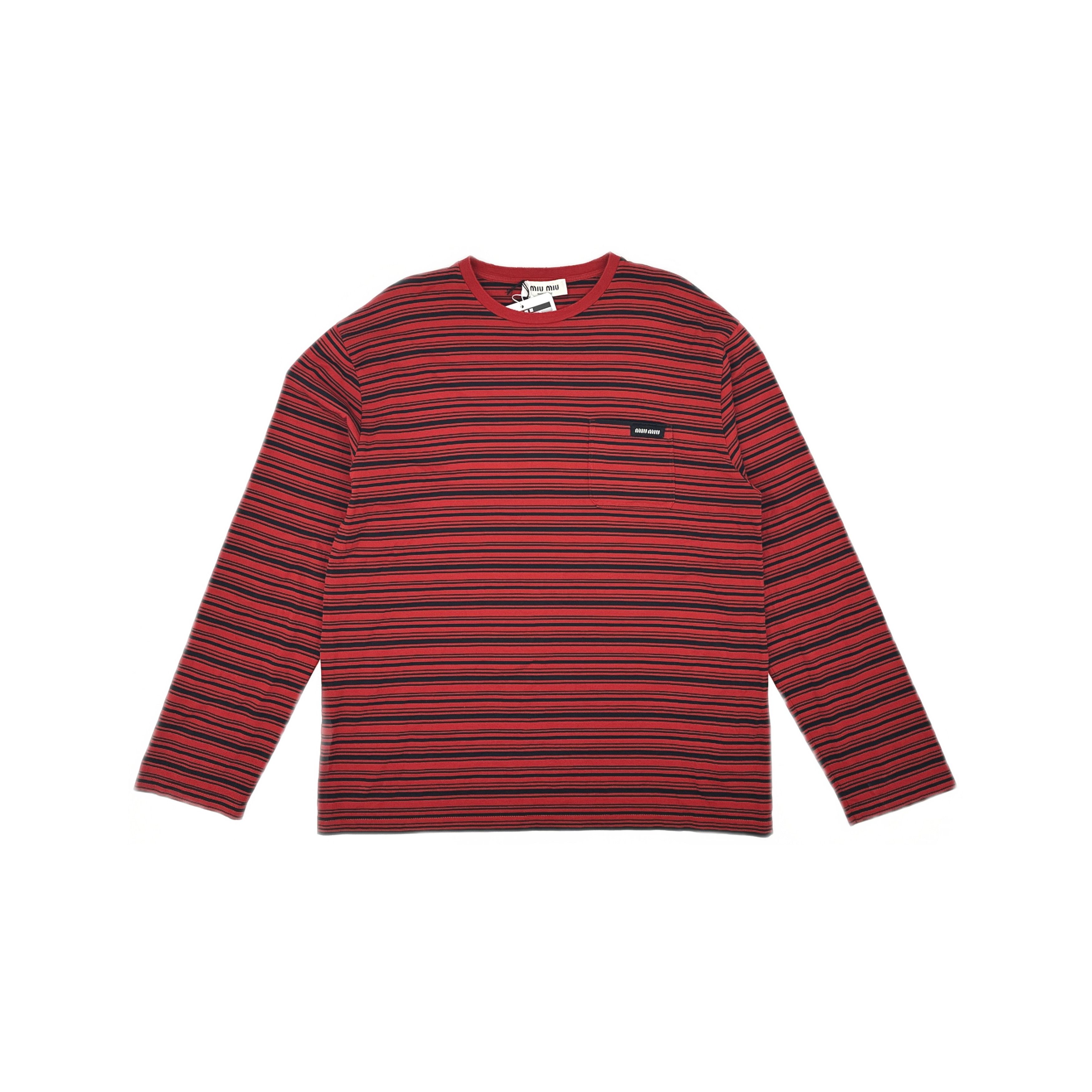 Miu Miu Miu Miu Striped Long Sleeve T-Shirt Size S Size S / US 4 / IT 40 - 1 Thumbnail