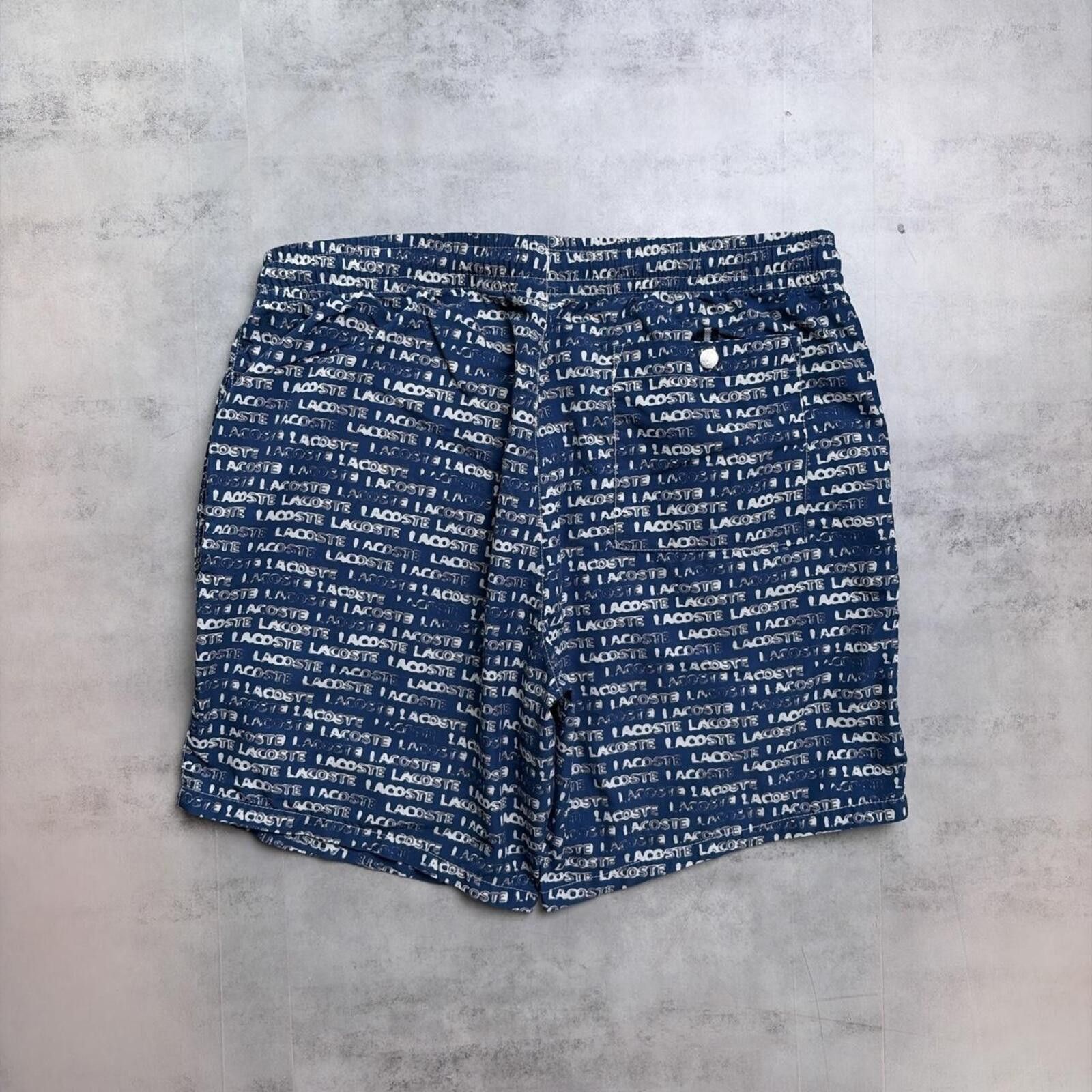 Lacoste Y2K Blue Lacoste Logo Board Shorts Size US 32 / EU 48 - 5 Thumbnail