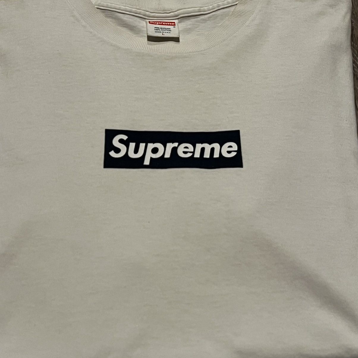 Supreme Supreme Navy Box logo Tee navy on white Bogo t shirt Size US L / EU 52-54 / 3 - 19 Thumbnail