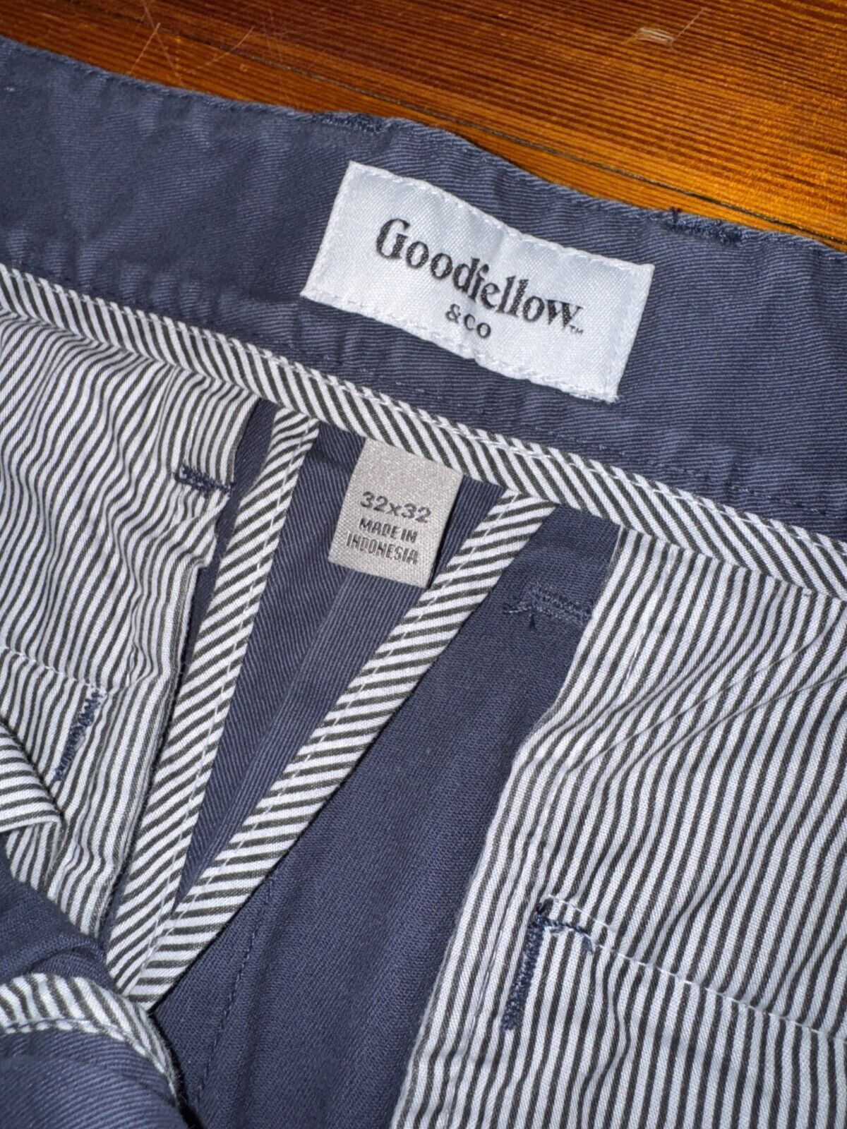 Vintage 32 x 32 Goodfellow Hennepin Chino Pants Geneva Blue Athletic Size US 32 / EU 48 - 4 Thumbnail