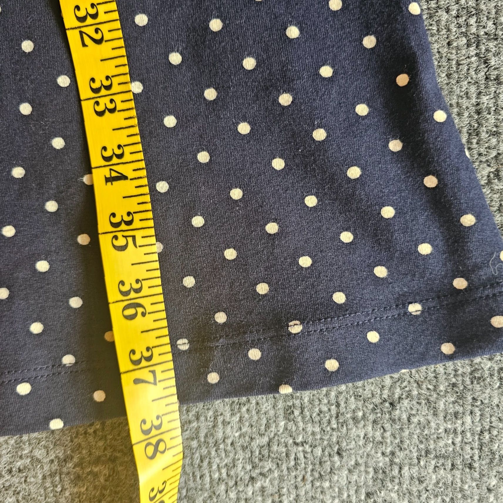 Old Navy Old Navy Dress Womens Large Blue White Polka Dot Long Sleeve Round Neck Casual Size L / US 10 / IT 46 - 5 Thumbnail