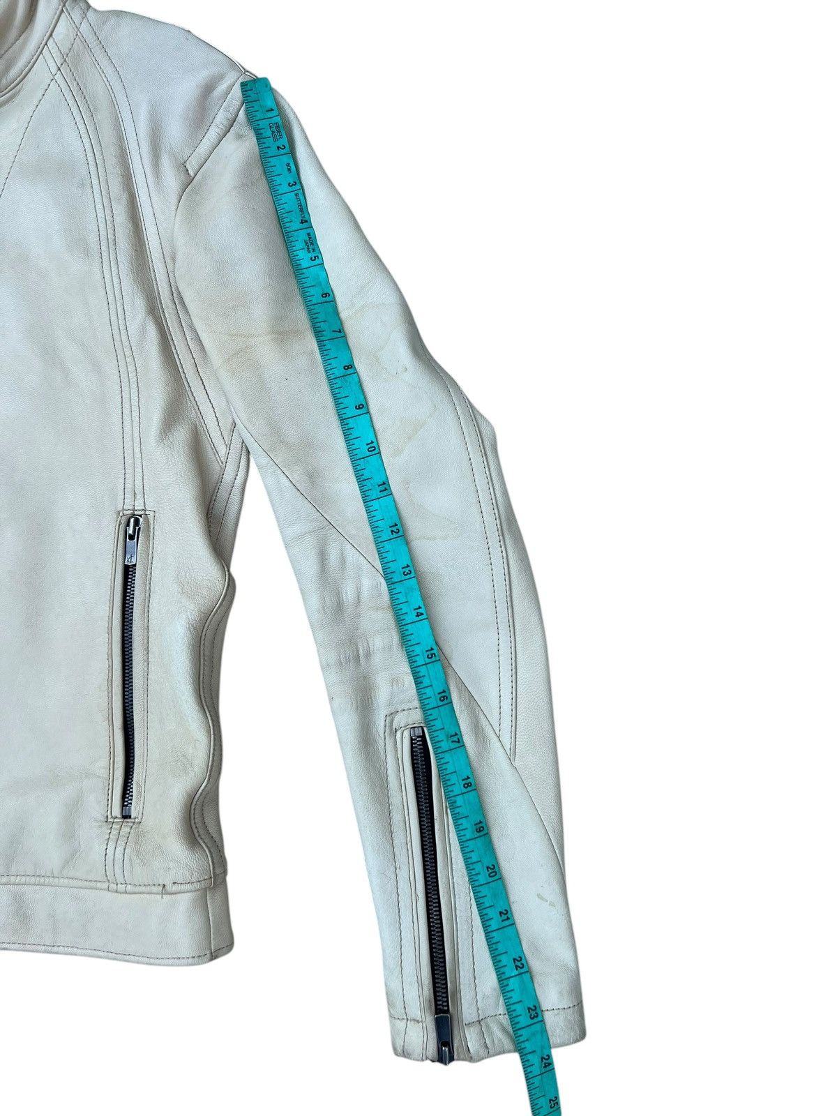 JACKROSE Jackrose Luv Maison Patina Stains Leather Racer Jacket Size US S / EU 44-46 / 1 - 3 Thumbnail