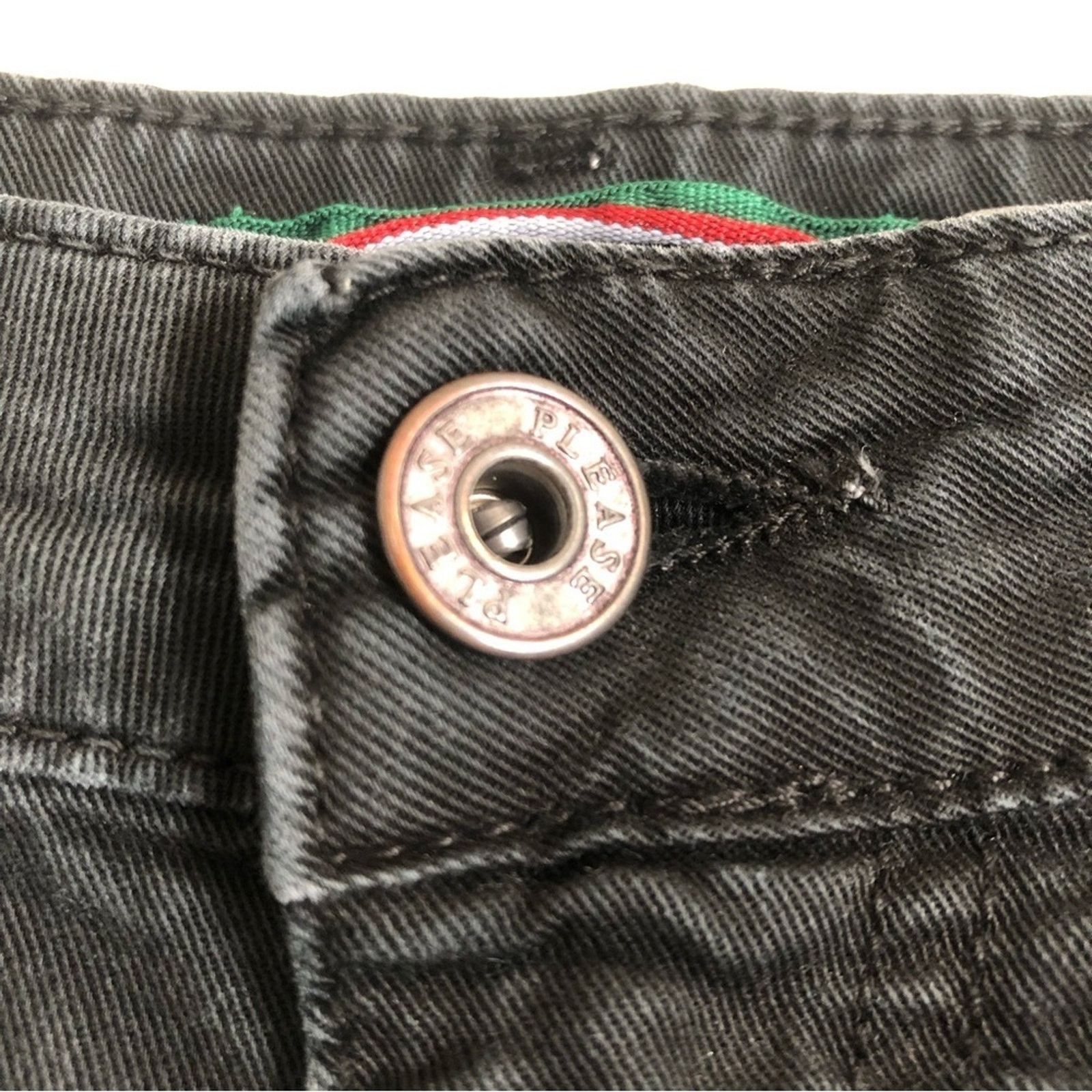 Other Please Made in Italy Black Denim Straight Leg Mid Rise Jeans Size 27" / US 4 / IT 40 - 5 Thumbnail
