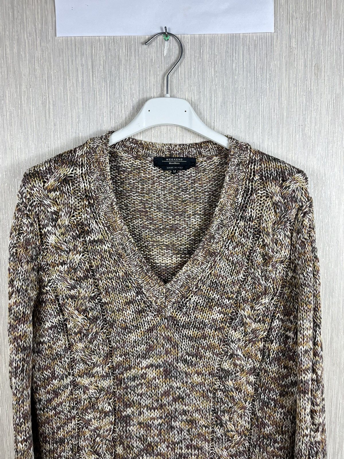 Designer × Max Mara × Weekend Max Mara Max Mara Weekend knitted sweater v-neck cozy patterned Size M / US 6-8 / IT 42-44 - 5 Thumbnail