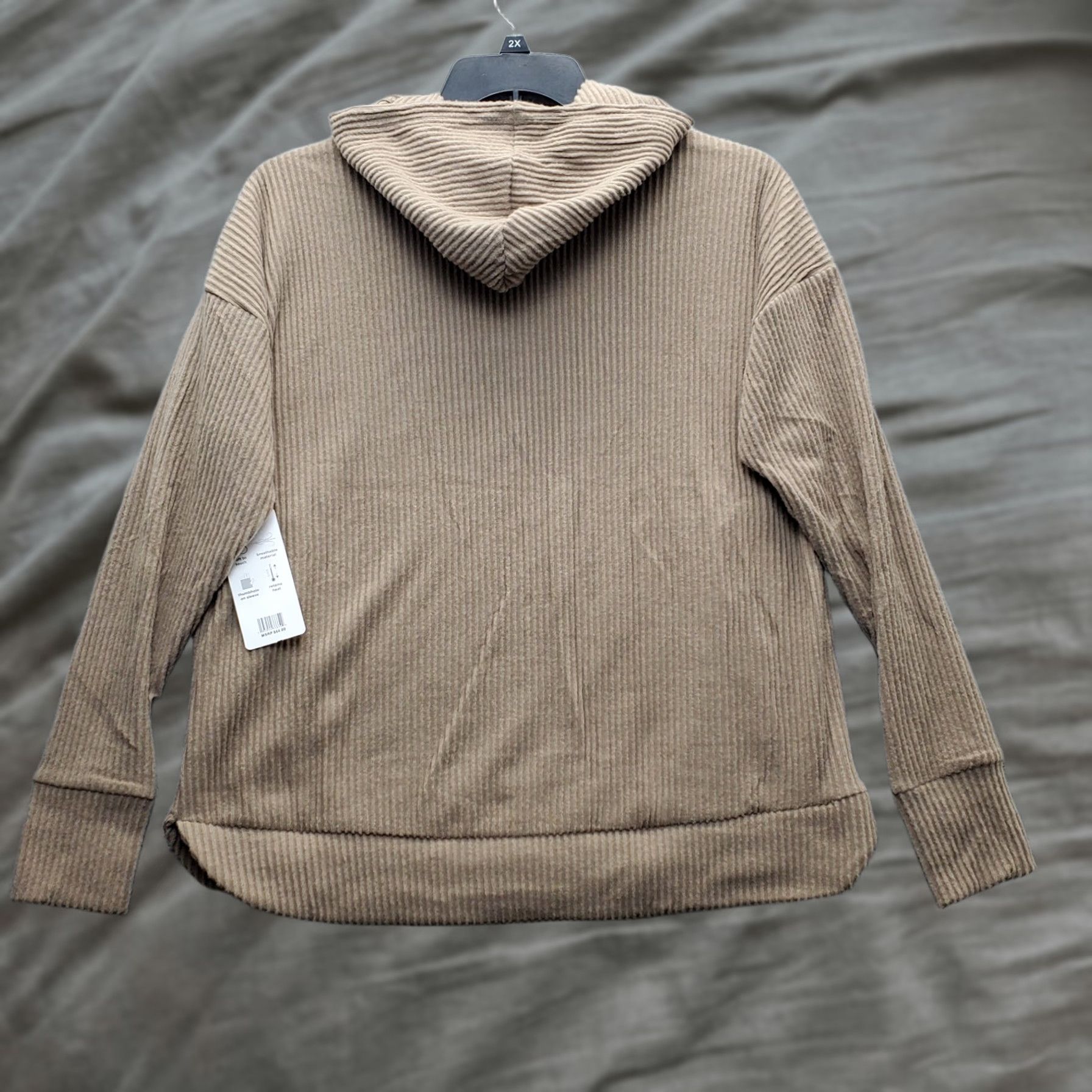 Jones New York Jones New York Sport Hoodie Womens M Brown 1/4 Zip Thumb Hole Hooded Regular Length 26.5 in Chest 22" NWT Ladies Shirt Category: Hoodie Size M / US 6-8 / IT 42-44 - 1 Thumbnail
