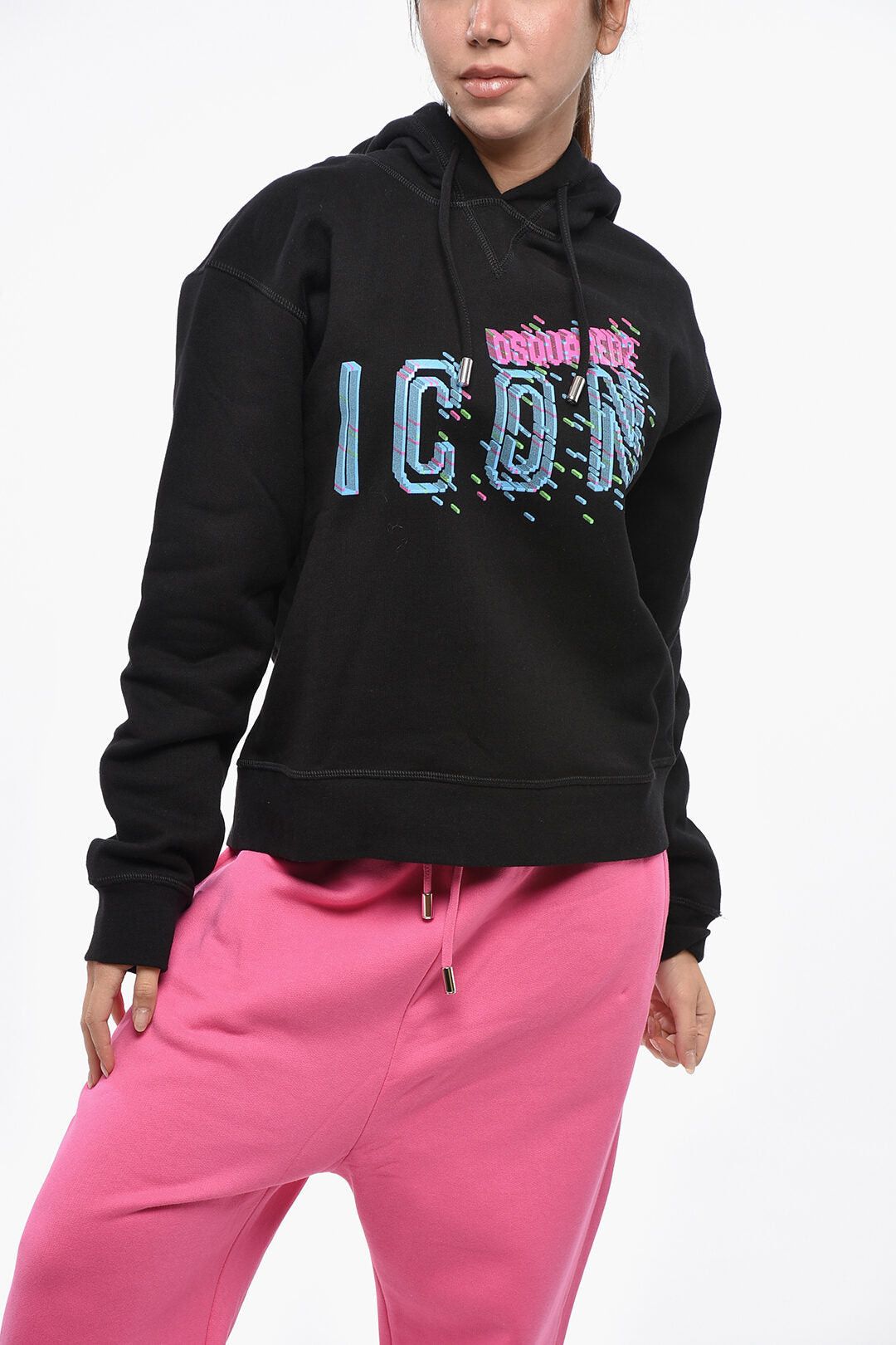 Dsquared2 ICON Cotton-Fleece Hoodie COOL FIT with Print Size XXS / US 00 / IT 34 - 1 Thumbnail