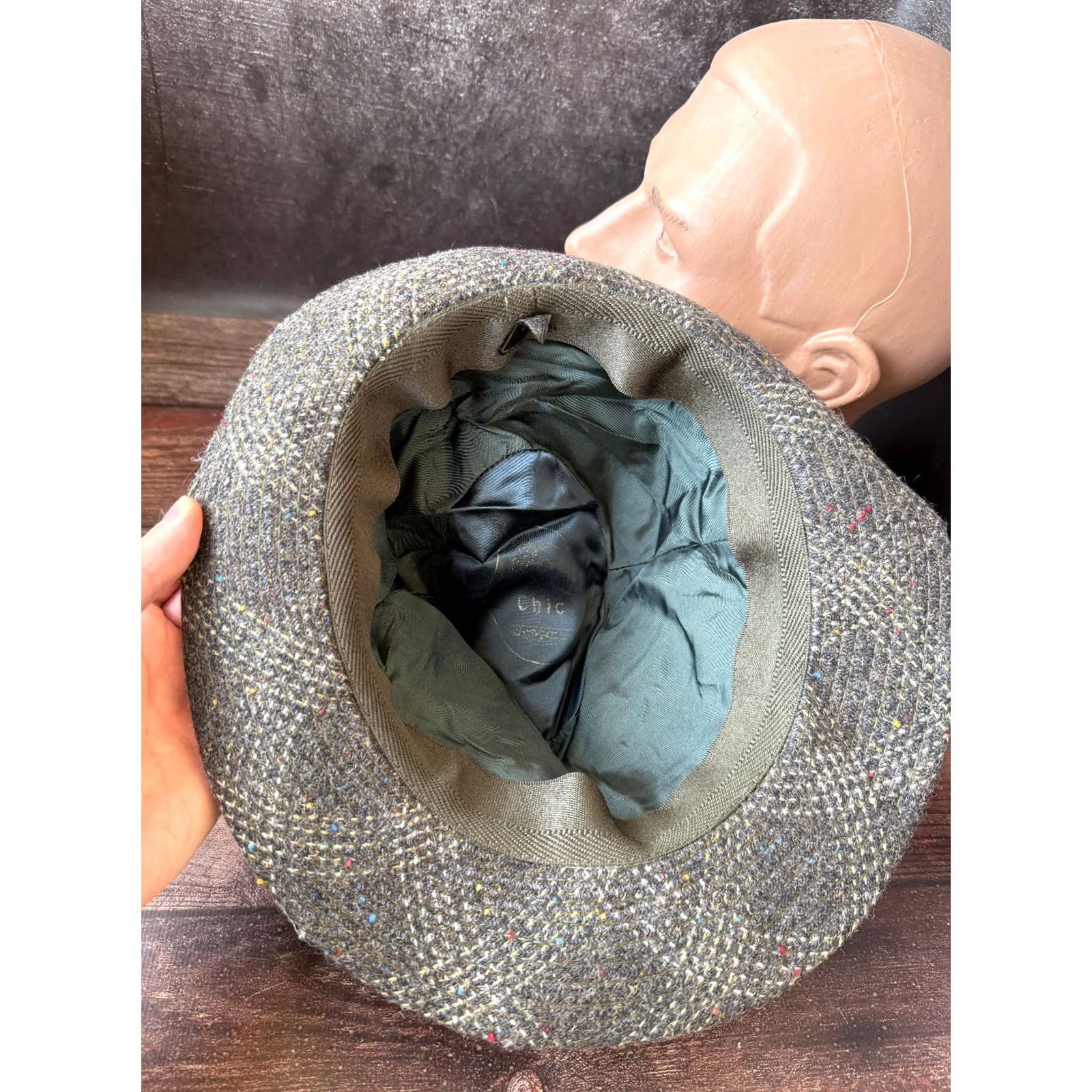Vintage Vintage Chic Fedora Hat size 59cm Wool Size ONE SIZE - 7 Thumbnail