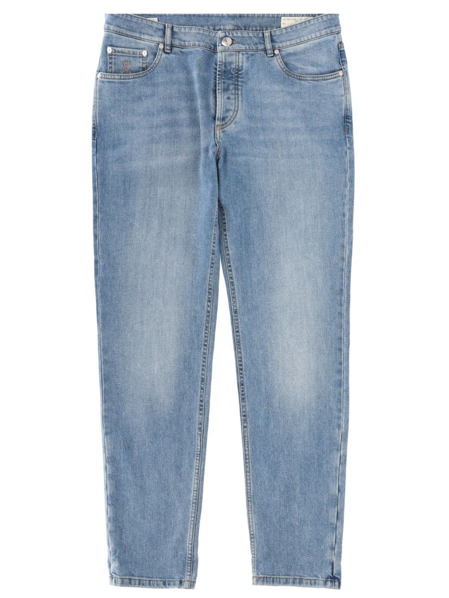 Brunello Cucinelli BRUNELLO CUCINELLI TRADITIONAL FIT JEANS - DENIM (IT 52) Size US 36 / EU 52 - 1 Thumbnail