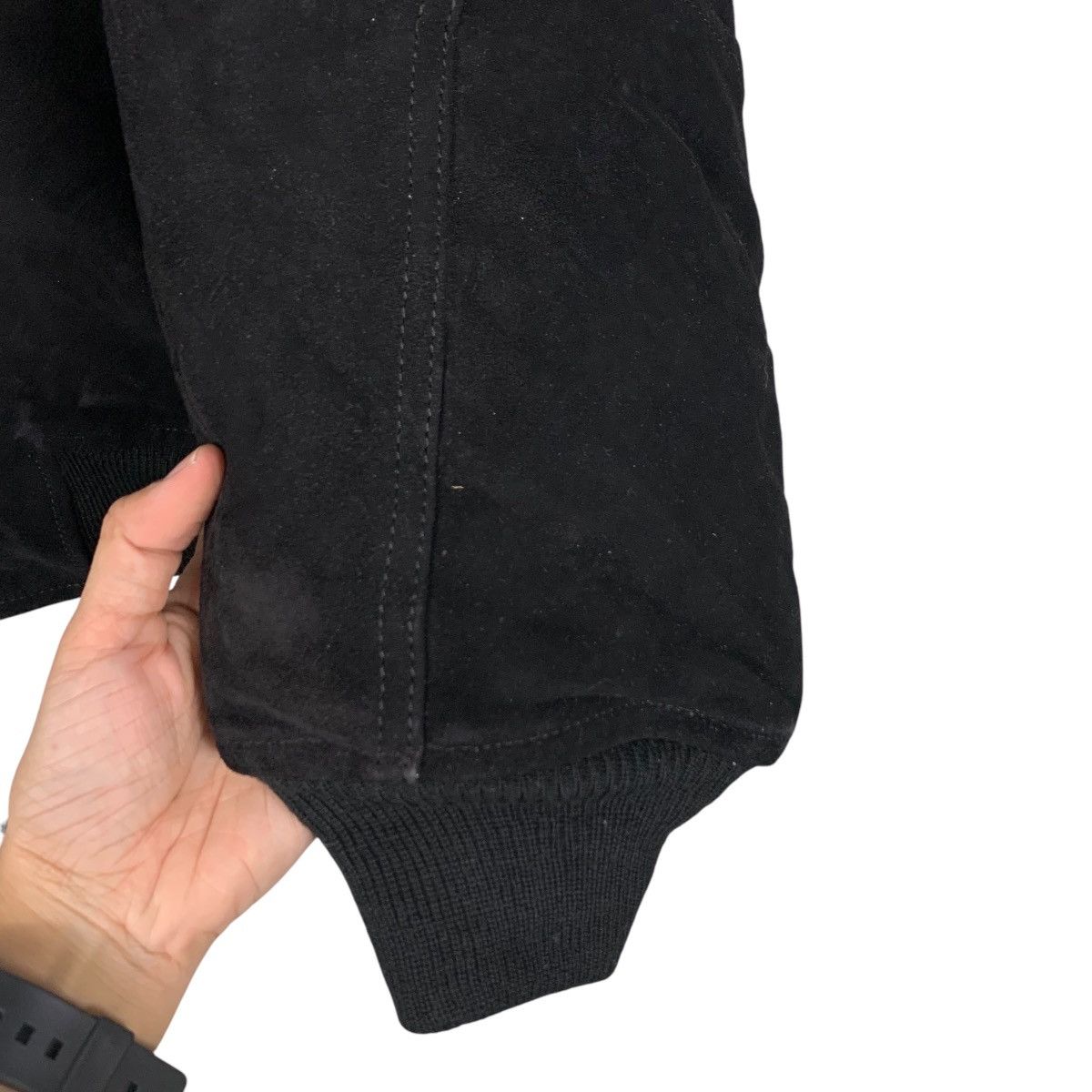 Japanese Brand FRAISBRANCHE Cowhide Black Suede Leather Jacket #1941-C84 Size US M / EU 48-50 / 2 - 13 Thumbnail