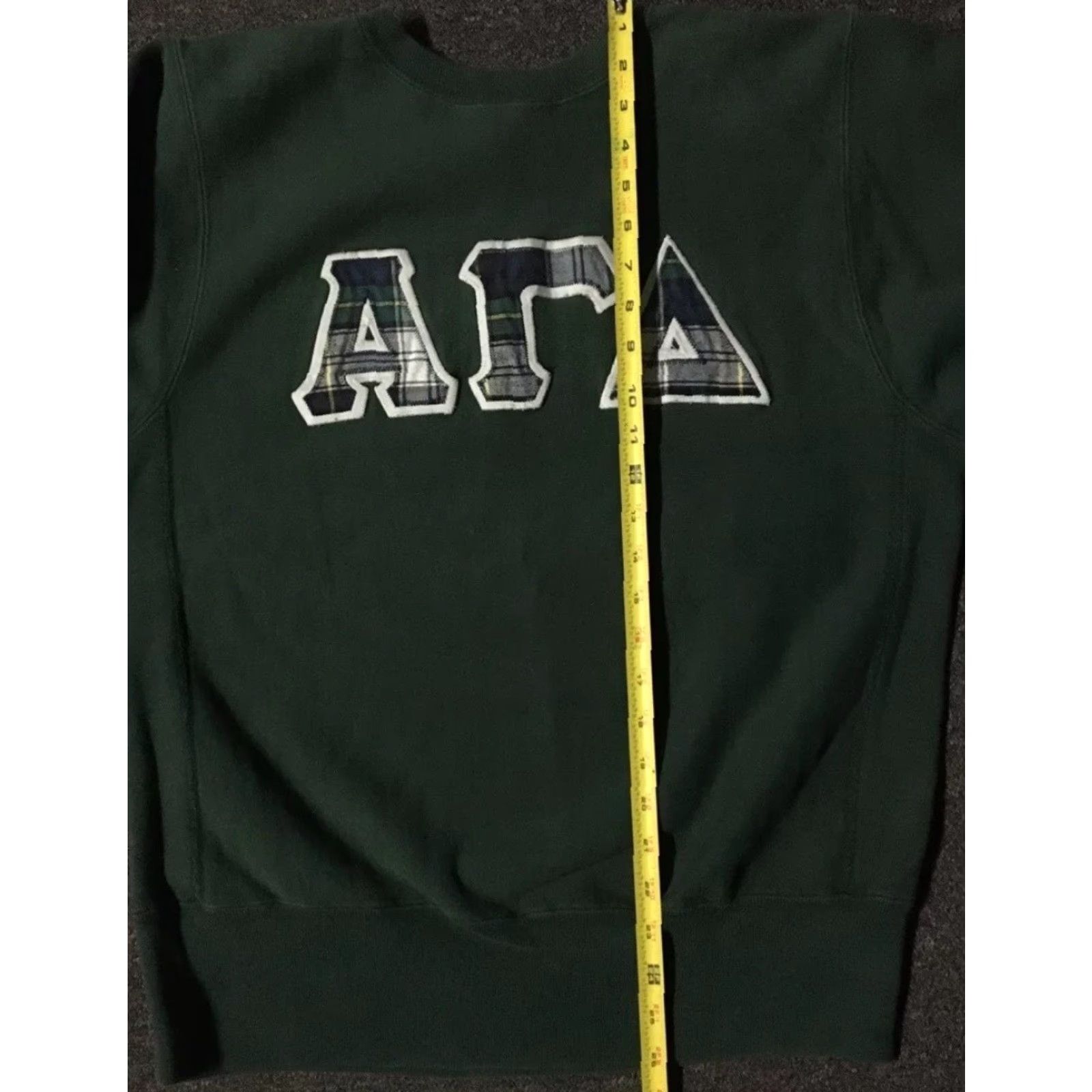 Champion VINTAGE Champion Alpha Gamma Delta Reverse Weave Sweatshirt S Green Sorority College Hoodie Men XS Size US S / EU 44-46 / 1 - 8 Thumbnail