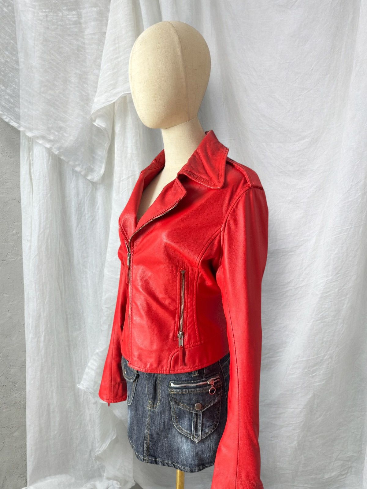True Religion True Religion Vintage Y2K Leather Moto Jacket Size M / US 6-8 / IT 42-44 - 3 Thumbnail