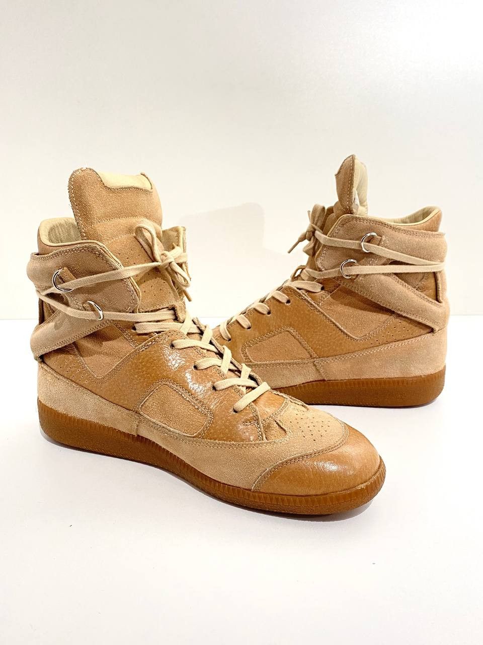 Maison Margiela Maison Margiela Hybrid Leather High Top Sneakers Vintage Size US 8 / IT 38 - 4 Thumbnail