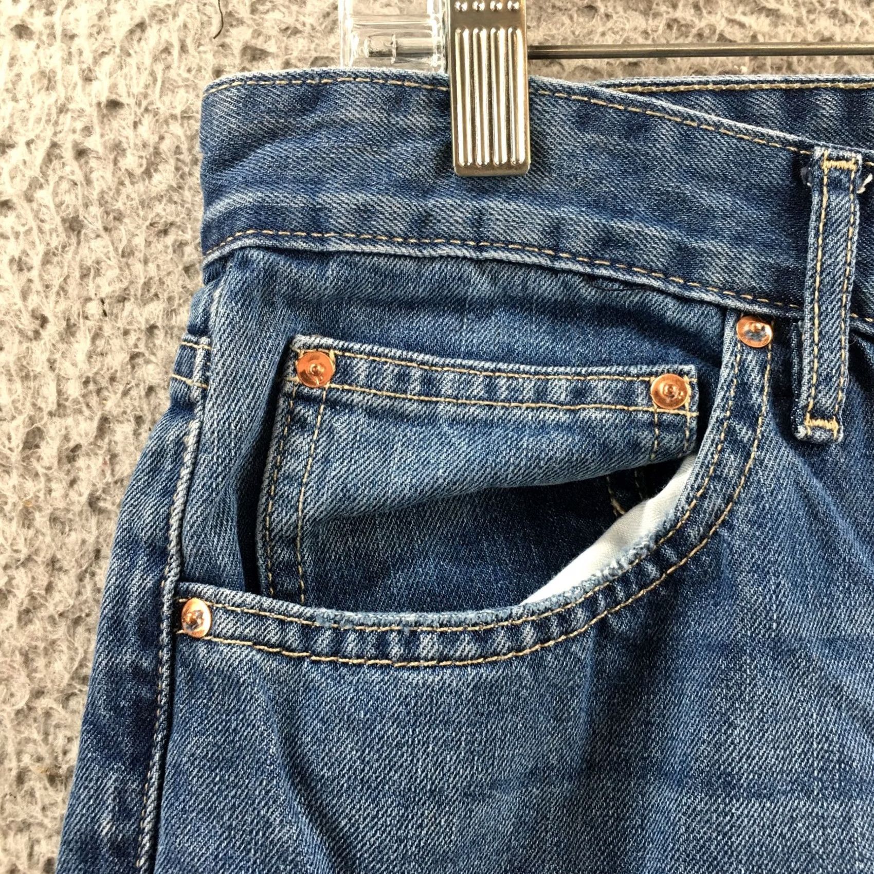 Calvin Klein Calvin Klein Jeans Womens 29 Boyfriend Blue Denim Mid Rise Distressed Cotton Jeans Size 29" - 3 Thumbnail