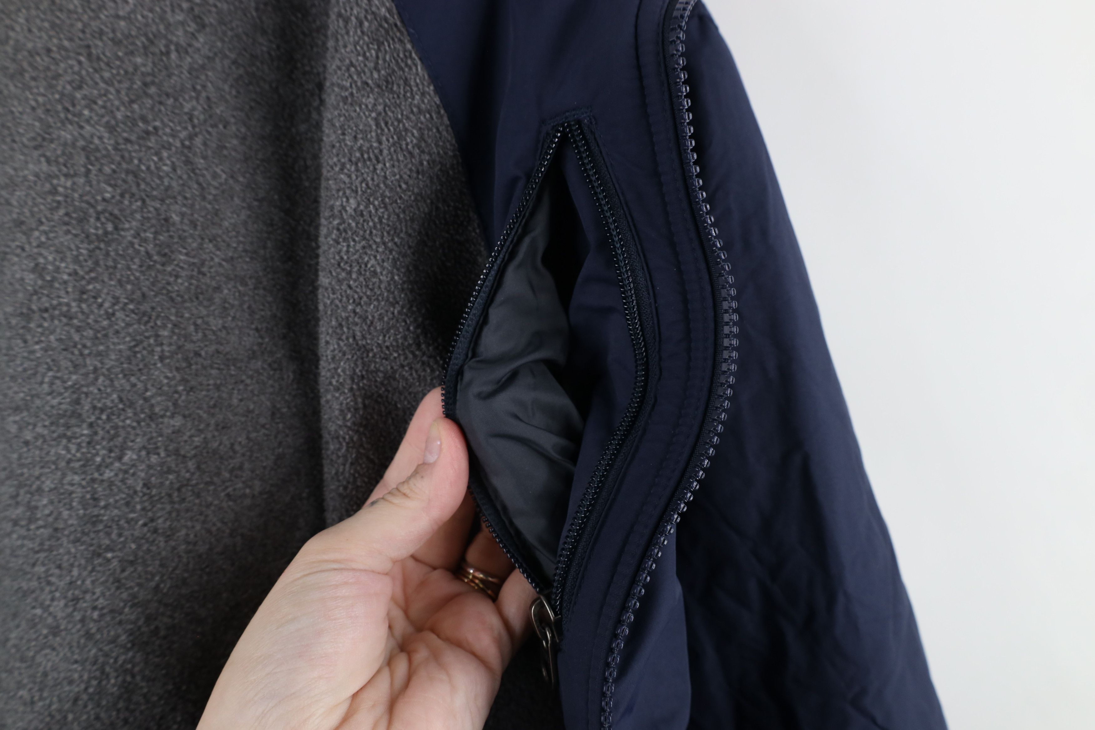 L.L. Bean × Vintage Vintage LL Bean Fleece Lined Full Zip Bomber Jacket Blue Size US M / EU 48-50 / 2 - 12 Thumbnail