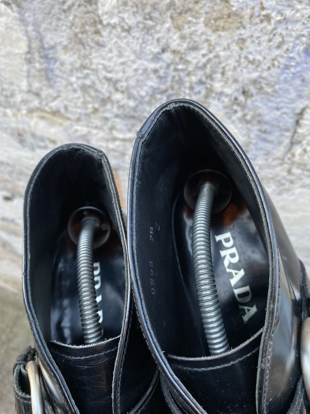 Prada × Vintage Prada leather Strap Half boots size uk7.5 Size US 7.5 / EU 40-41 - 11 Thumbnail
