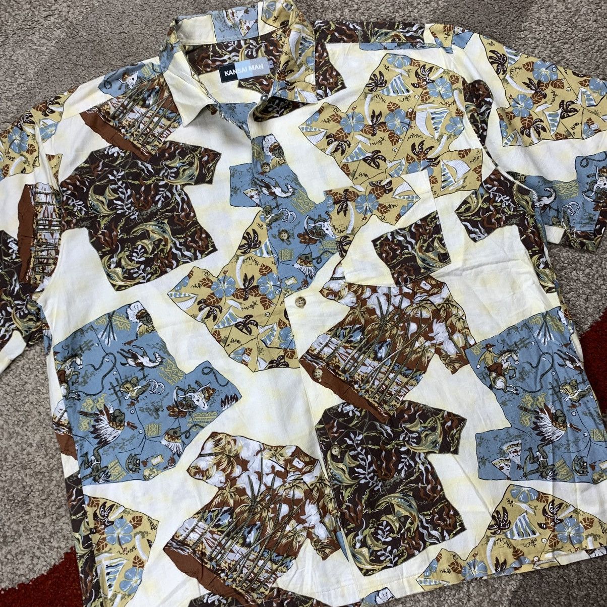 Kansai Yamamoto KANSAI MAN By KANSAI YAMAMOTO OPEN COLLAR SHIRT OVER SIZE Size US L / EU 52-54 / 3 - 5 Thumbnail