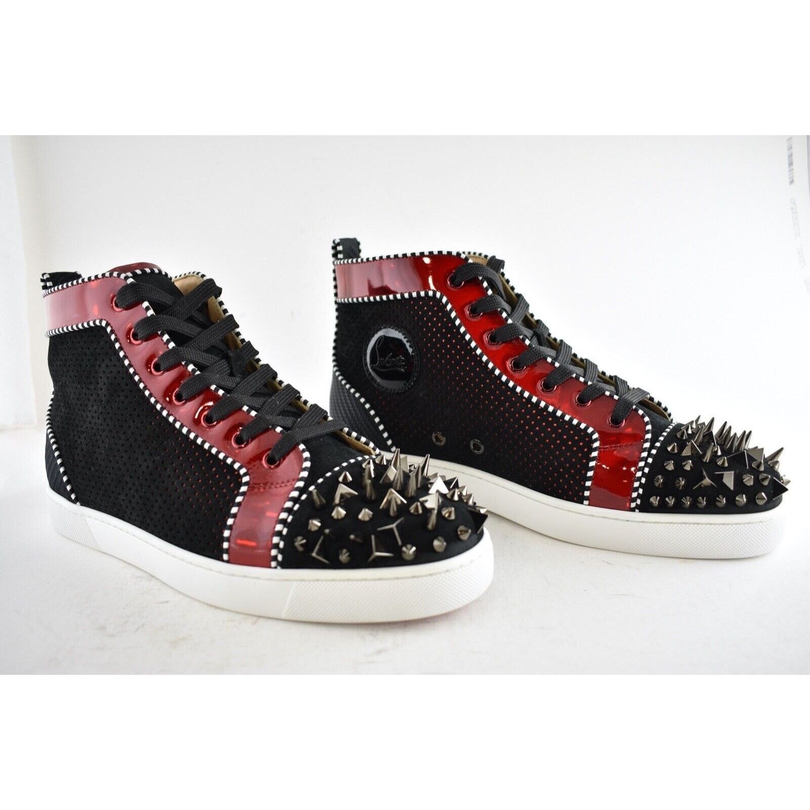 Christian Louboutin Christian Louboutin Mens Lou Pik Pik Orlato Flat Black Red Size US 9.5 / EU 42-43 - 4 Thumbnail