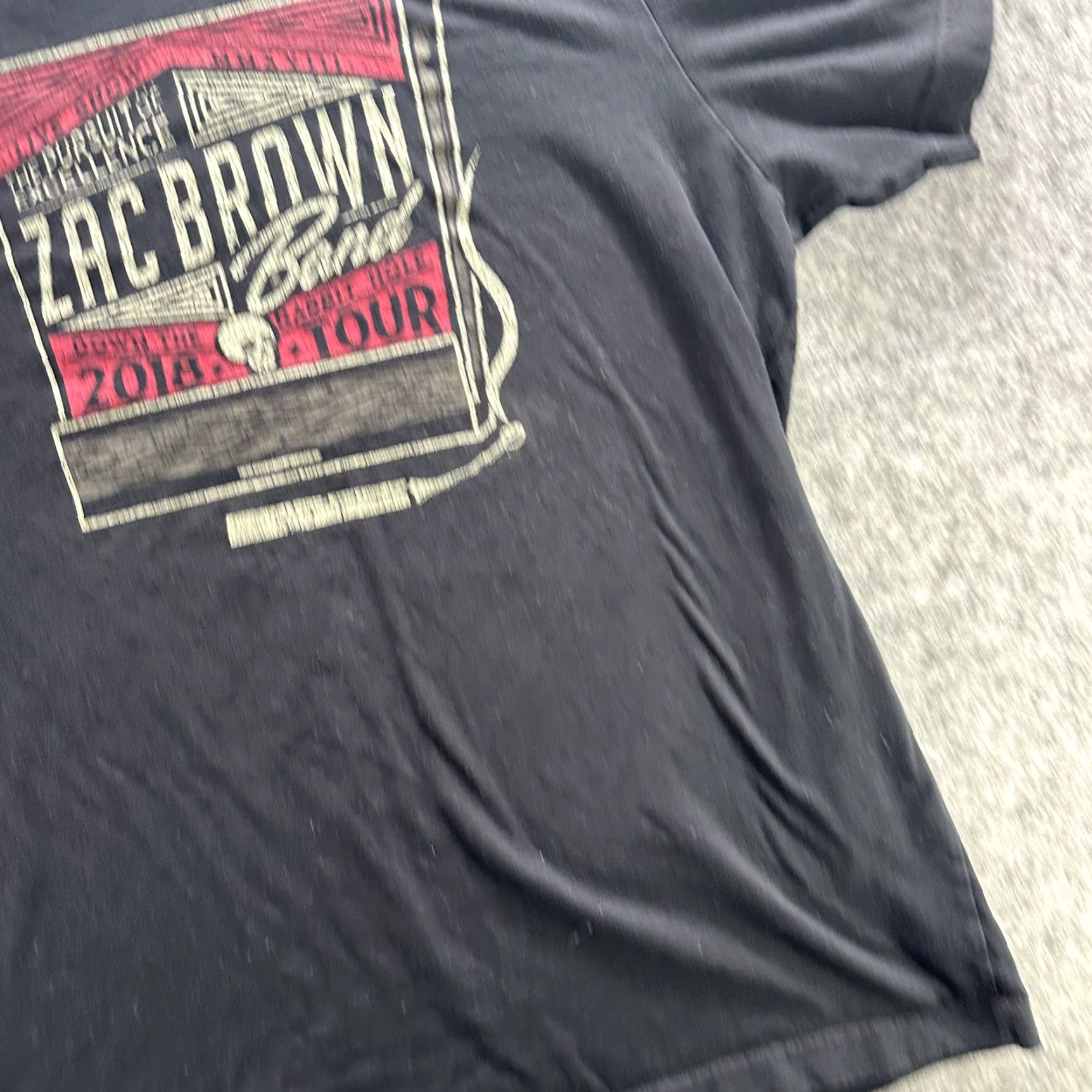Vintage Zac Brown Band Shirt Mens XL Black 2018 Down The Rabbit Hole Tour Concert Tee Shirt Mens XL Black Graphic Print Zac Brown Band Tour 2018 Womens/Mens? Size US XL / EU 56 / 4 - 6 Thumbnail